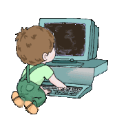 young boy at the computer