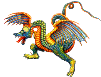 Chinese dragon, multi-colored