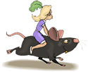 Girl Riding Mouse