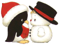 snowbaby and baby penguin