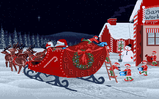 Santas sleigh being loaded