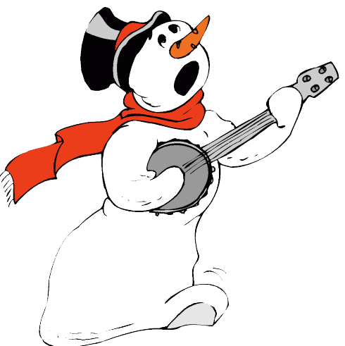 Snowman Playing Guitar