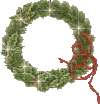 animated gif of xmas wreath
