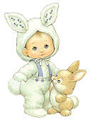 Child in an easter costume