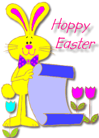 Happy Easter bunny żółty rabit