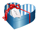 Heart Shaped Giftbox Blue
