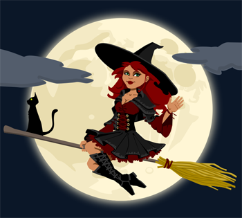 Free Clipart of Halloween Witches