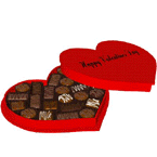 heart-shaped box of chocolate