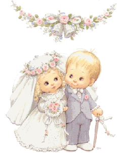 bride and groom - kids