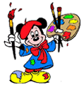 mickey mouse as an artist