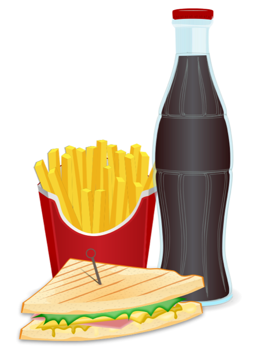 Fast Food Clipart- Pizza, Burgers, Hot Dogs & Fries