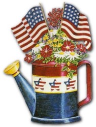 patriotic watering can