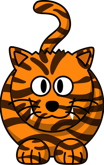 ... very cute cartoon of the famous orange and black striped tiger