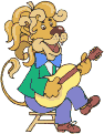 Lion Playing Guitar