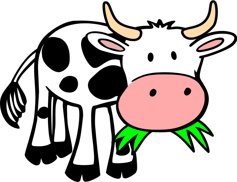 Another cute cartoon this time it s a black and white bull 