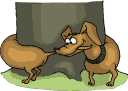 funny animated cartoon of a wiener dog
