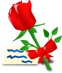 Red Flower With Note