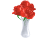 red roses in a vase