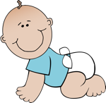 Baby Boy Crawling