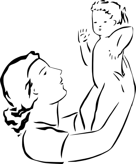 Mom Holding Baby