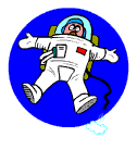 Astronaut floating in space