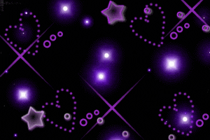 stars hearts purple