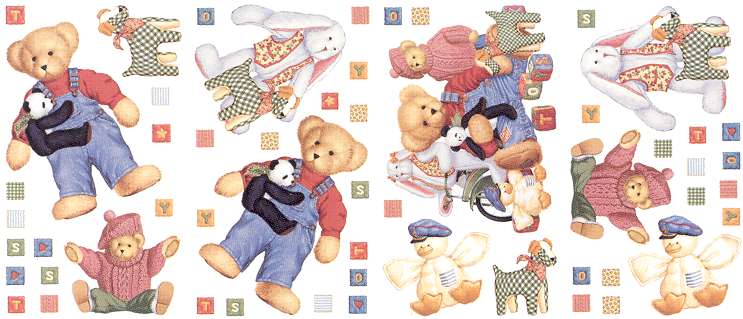 Teddy bears and baby toys