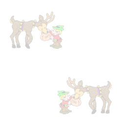 santas helper and a reindeer