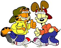 Garfield with his friend Odie