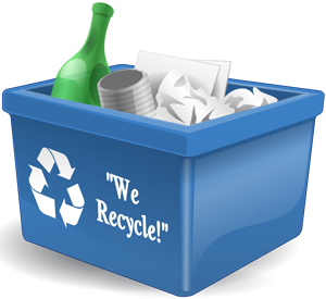 We Recycle - Blue Bin