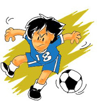 little boy soccer player