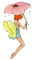 Pixie with a flower umbrella