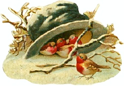 Birds in a top hat