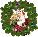 Animated Santa Wreath