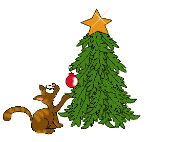 Cat Knocking Over Christmas Tree