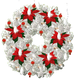 White Animated Wreath