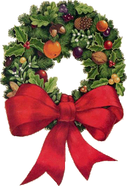 fruit and nuts on wreath