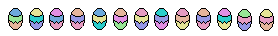 pastel colored easter eggs - web page divider line