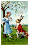 Bunny and Girl Card