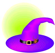 purple pointy hat