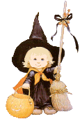 young girl in a witch costume