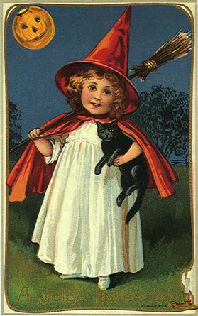 Young Witch in red cape