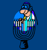 Rabbi Lighting Menorah