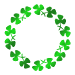 animated wreath of clovers