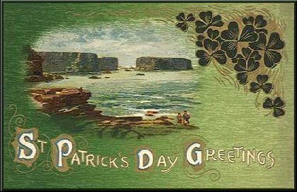 Old fashioned Saint Patricks day greeting card