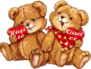 Teddy bears - hugs and kisses
