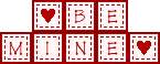 Be Mine valentine blocks