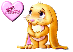 Animated rabbit with pink heart