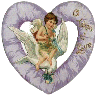 victorian angel in a heart