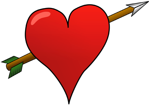 Arrow in heart